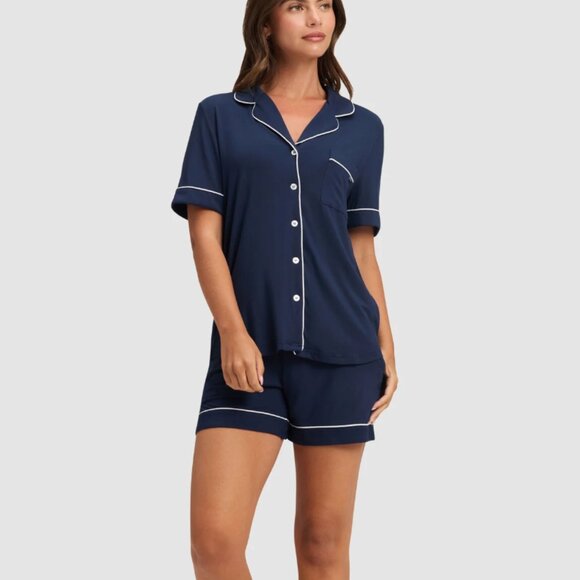 Cozy Earth Women's Size XS Bamboo Stretch-Knit Short Sleeve Pajama